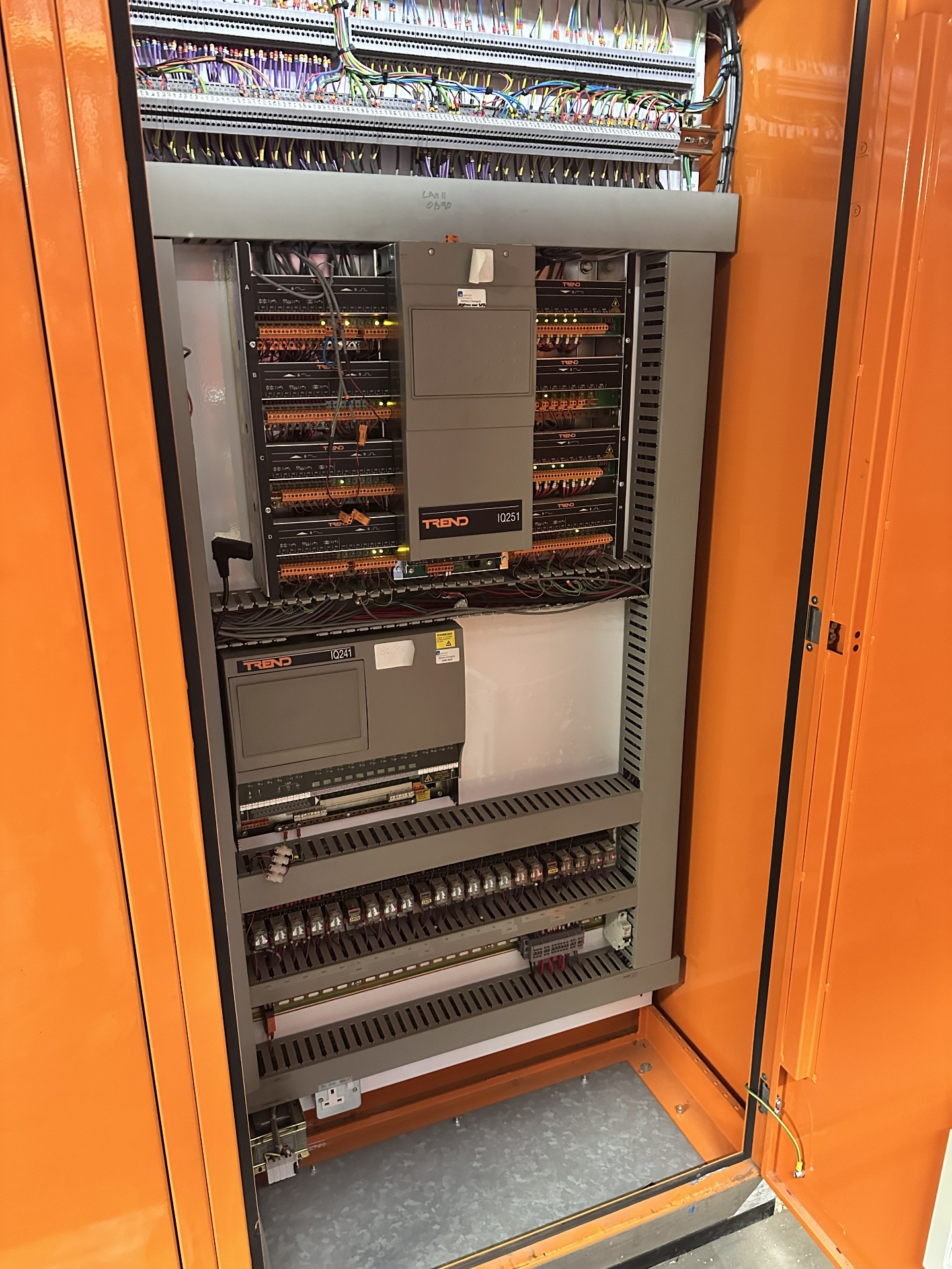 Legacy Trend IQ251 BMS controller rack before recovery works